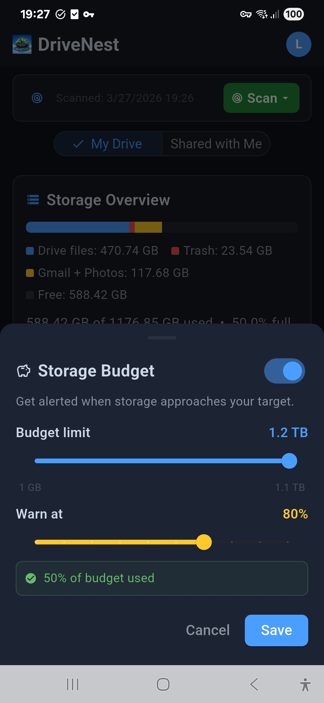 Storage Budget